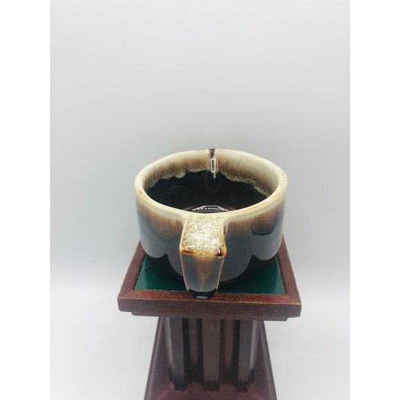 Vintage Pfaltzgraff brown drip open handle ceramic creamer. - Picture 3 of 11